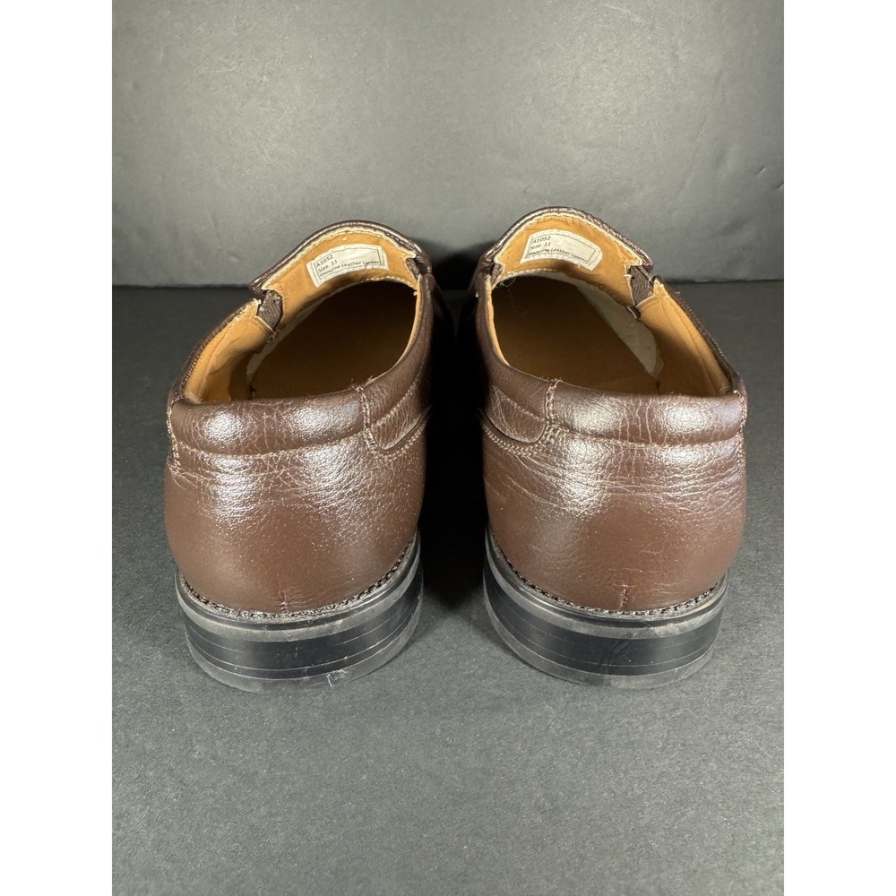 Men's Size 11 La Milano A1052 Leather Slip On Loafers Dress Shoes Brown Clean - Picture 3 of 8